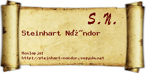 Steinhart Nándor névjegykártya