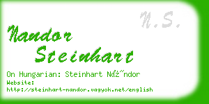 nandor steinhart business card